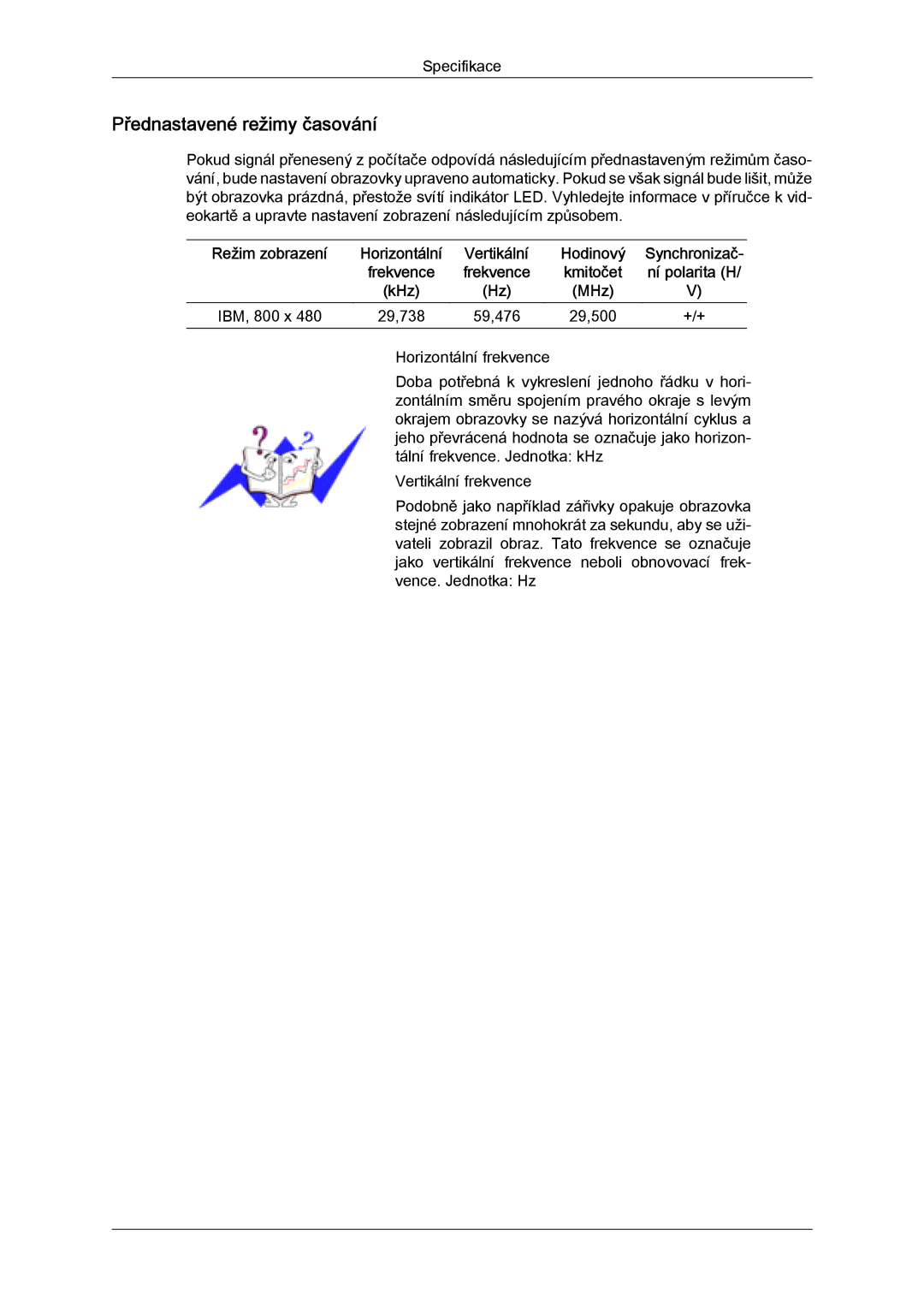 Samsung LS07LDPSF/EN manual Přednastavené režimy časování, IBM, 800 x 29,738 59,476 29,500 