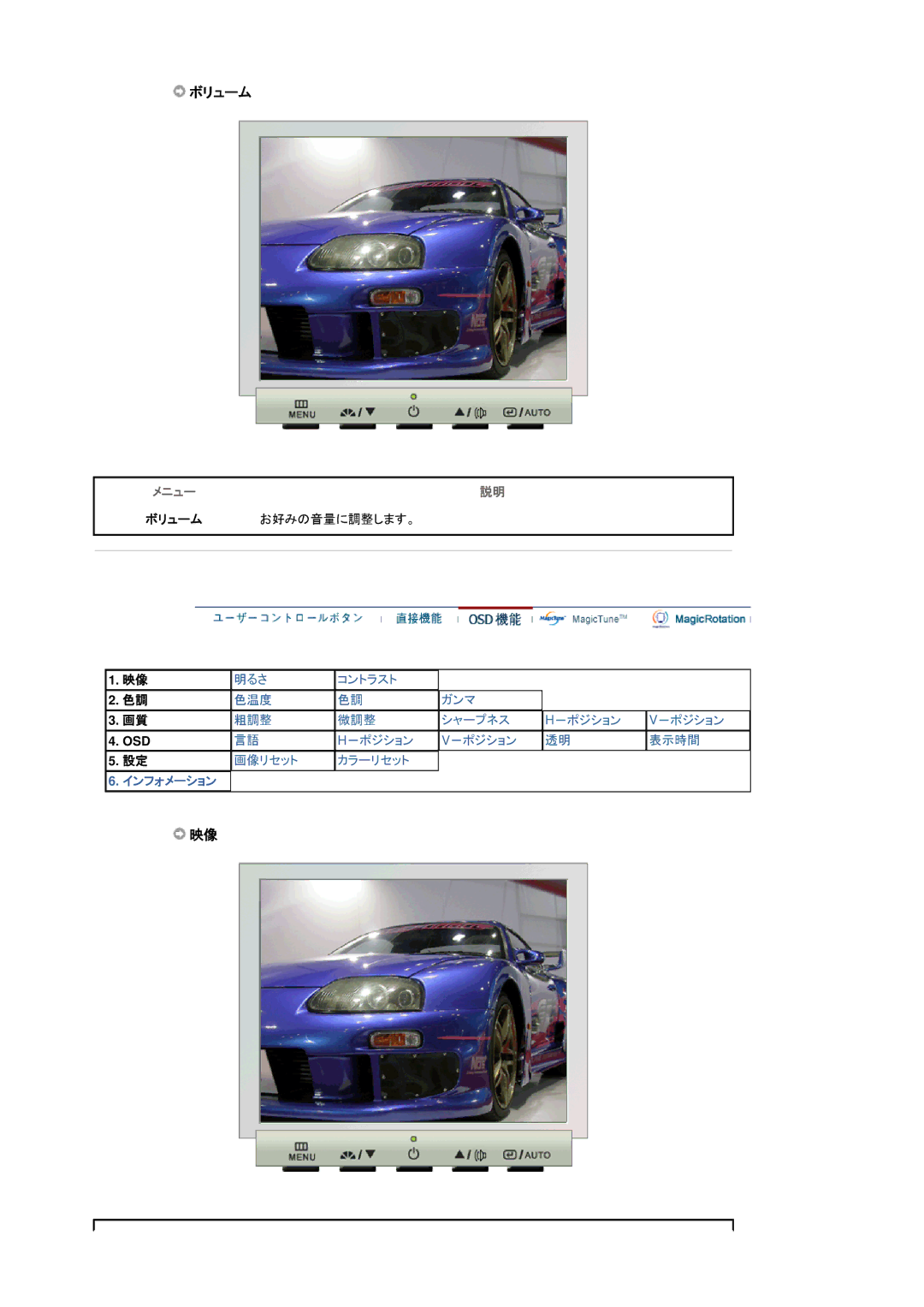 Samsung LS15GKMHN/XSJ manual ボリューム 