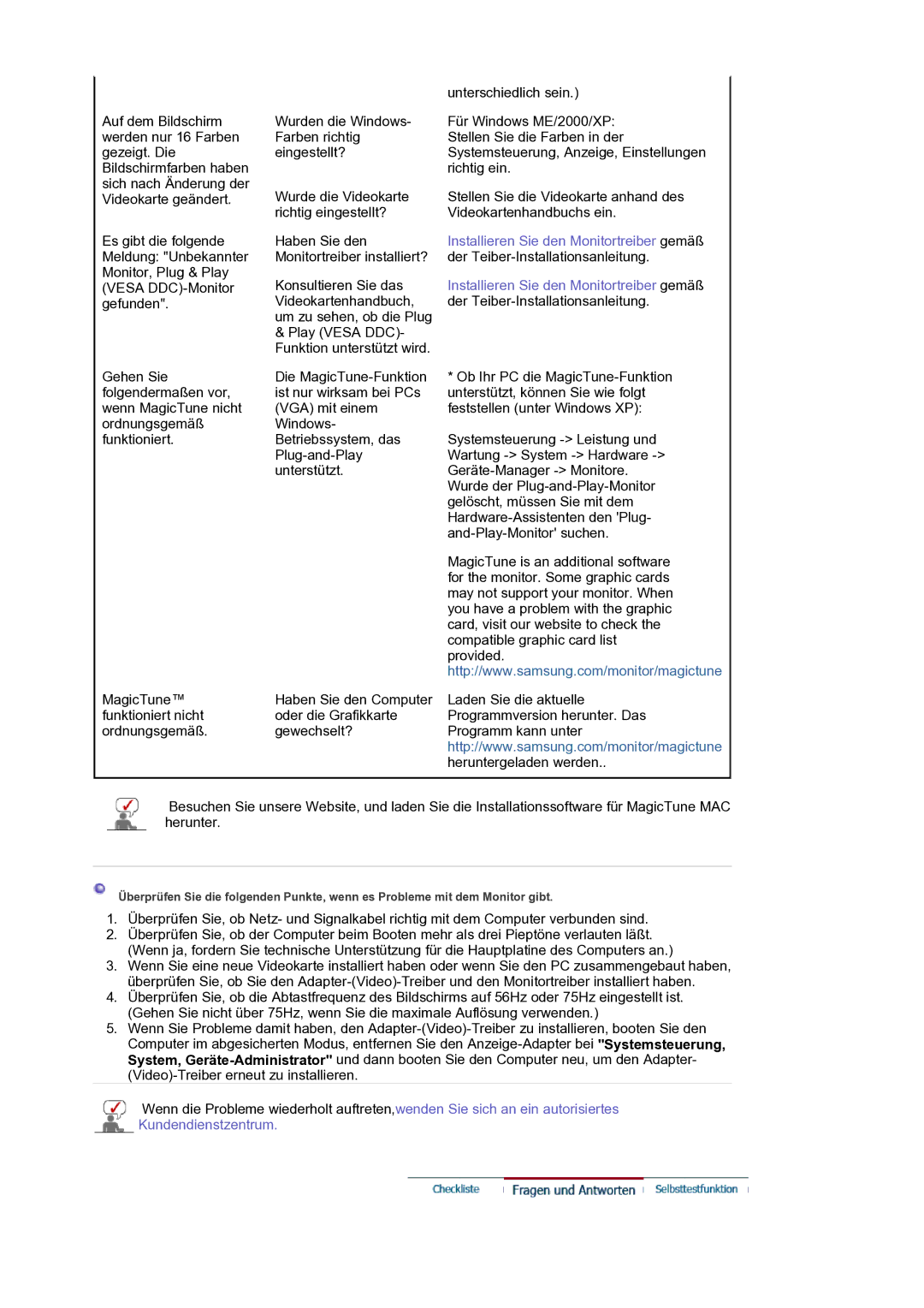 Samsung LS17BIDKSV/EDC manual Gehen Sie 