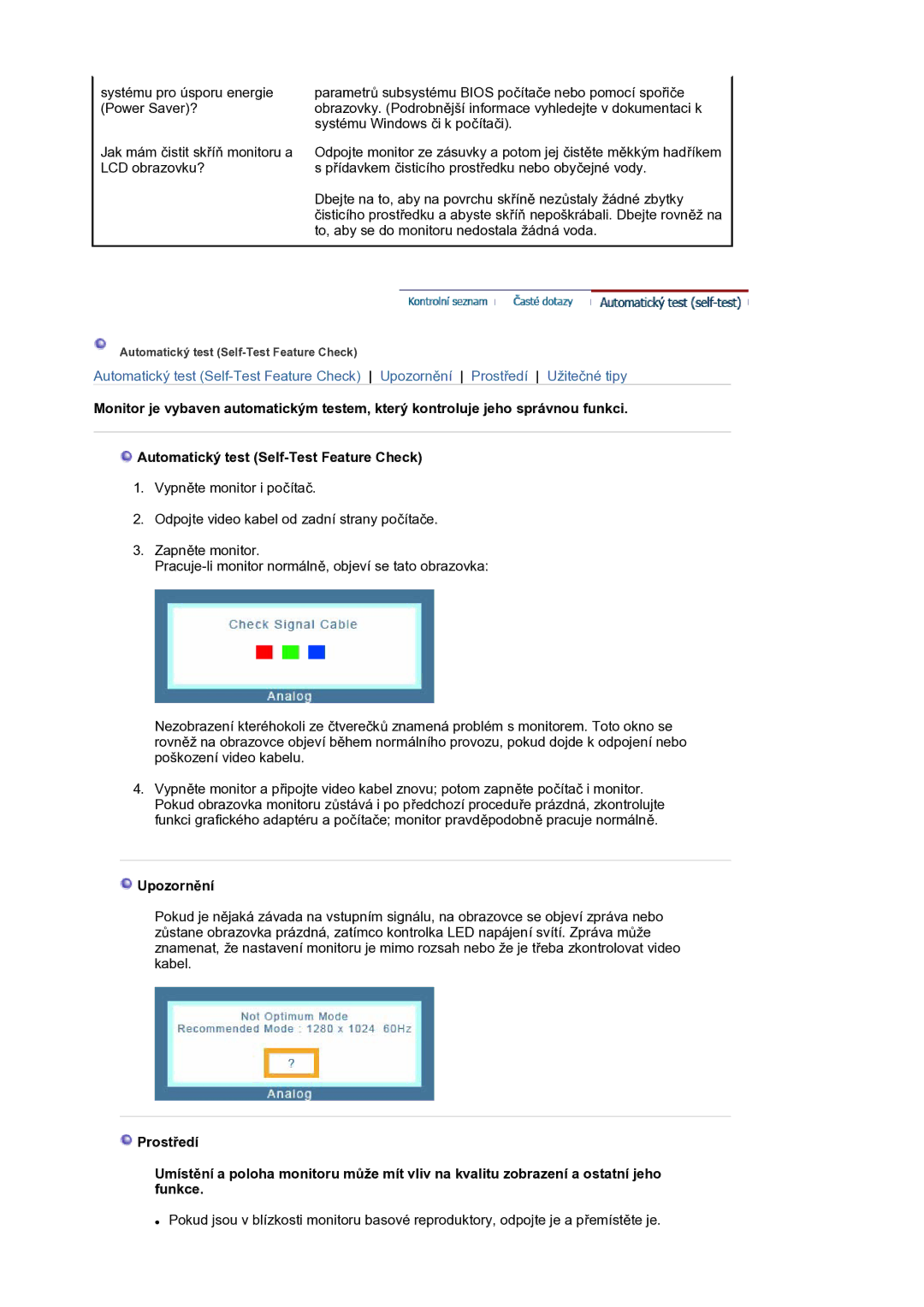 Samsung LS17BIDKSV/EDC manual Upozornění 