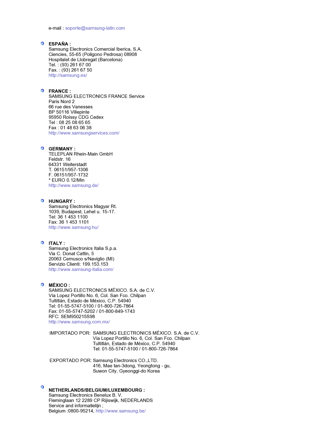 Samsung LS17BIDKSV/EDC manual Germany 