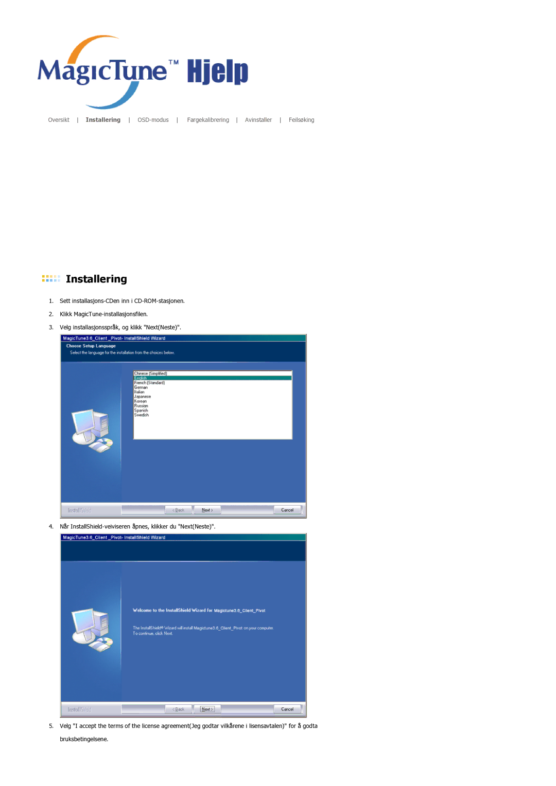 Samsung LS17BIDKSV/EDC manual Installering 