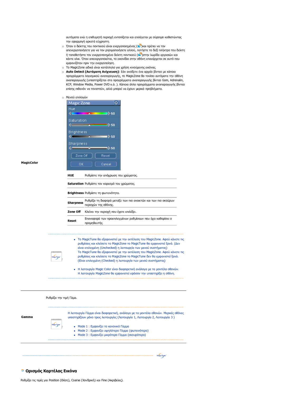 Samsung LS17BIDKSV/EDC manual Gamma 