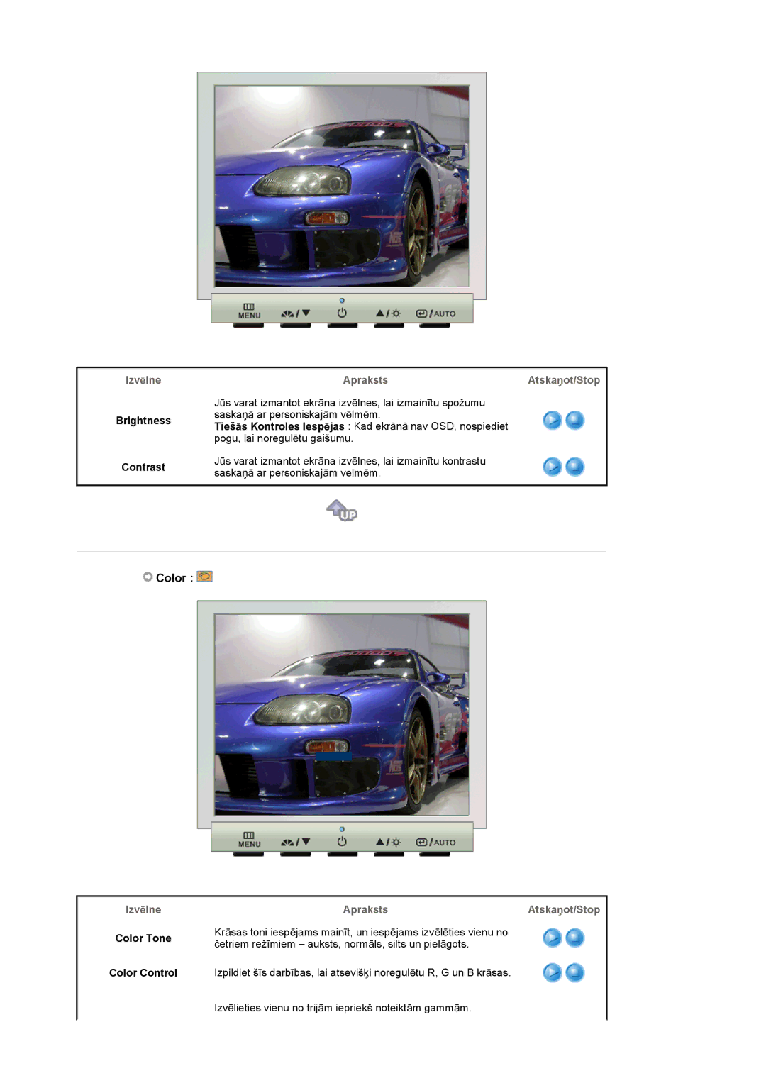 Samsung LS17GSEKS/EDC manual Brightness Contrast, Color Tone Color Control 