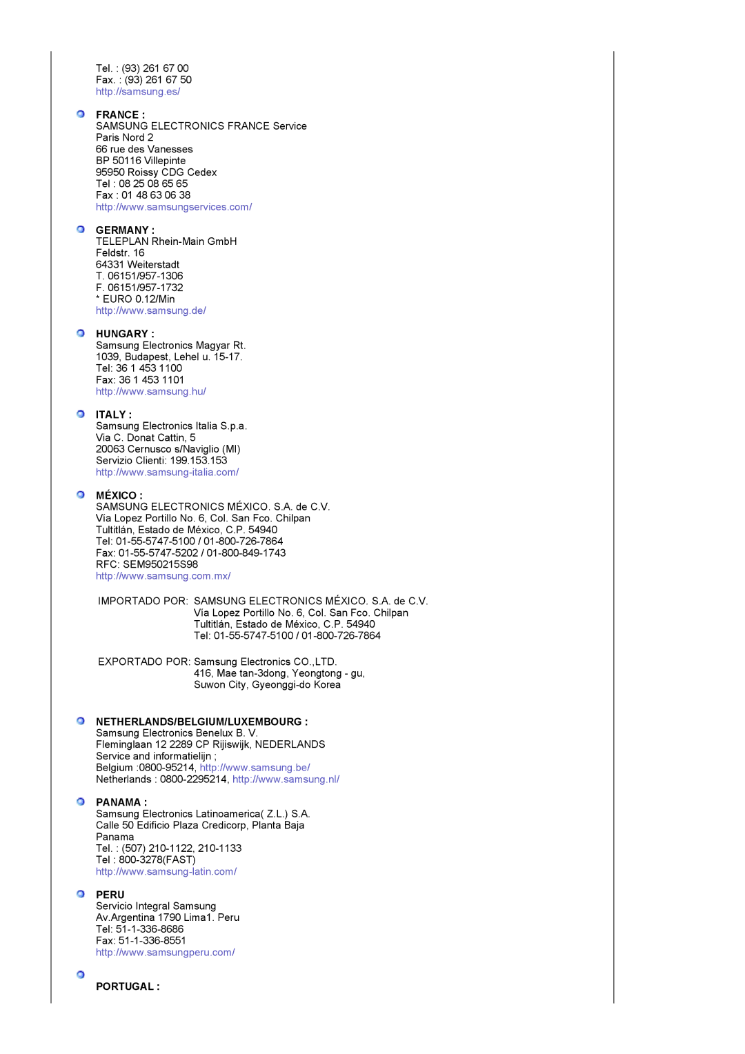 Samsung LS17GSEKS/EDC manual Germany 