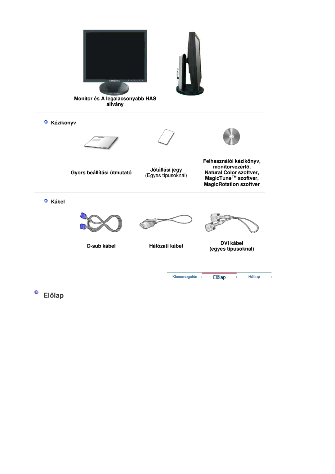 Samsung LS19HAAKSB/EDC, LS17HABTS7/EDC, LS19HATESH/EDC, LS19HALKSB/EDC, LS17HATTSQ/EDC, LS17HAHESQ/EDC, LS15HAAKS/EDC ElĘlap 