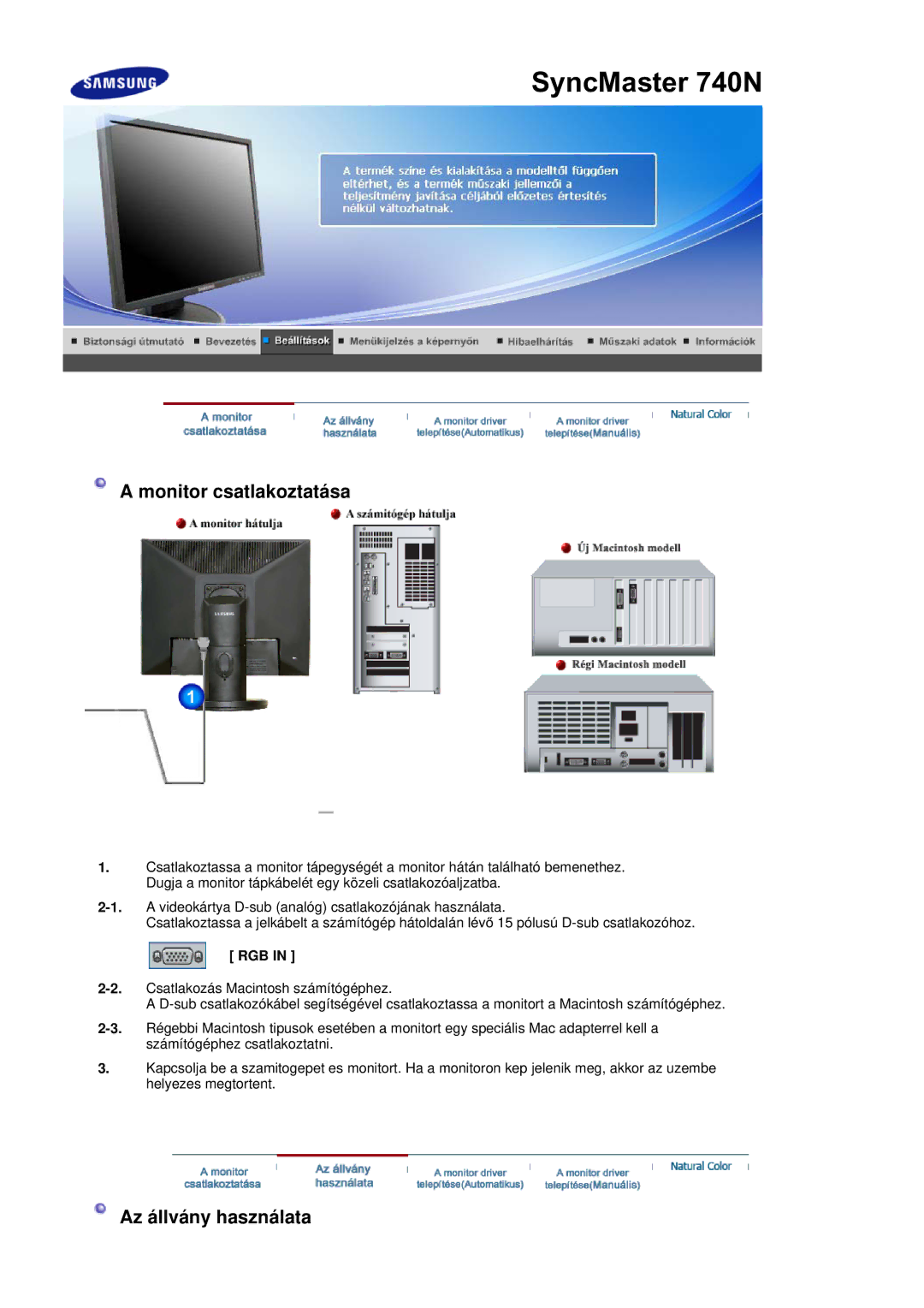 Samsung LS15HABTS/EDC, LS17HABTS7/EDC, LS19HATESH/EDC, LS19HALKSB/EDC, LS17HATTSQ/EDC, LS17HAHESQ/EDC manual SyncMaster 740N 