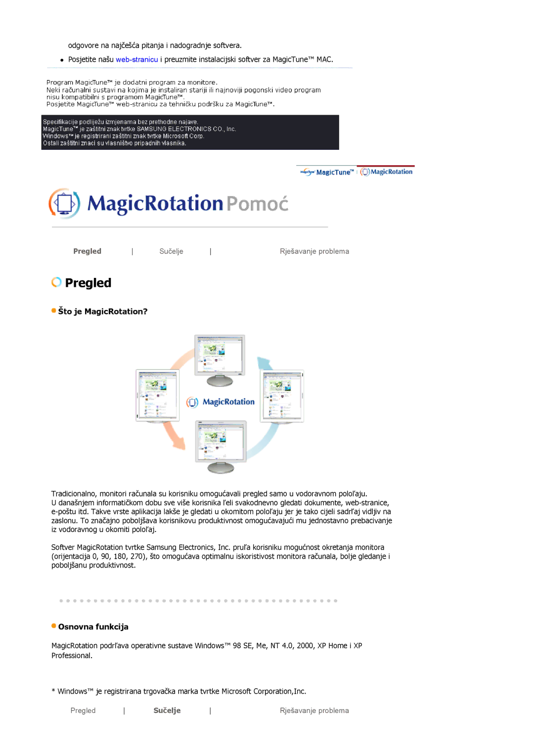 Samsung LS17HJDQFV/EDC, LS17HJDQHV/EDC, LS19HJDQHV/EDC manual Što je MagicRotation? 