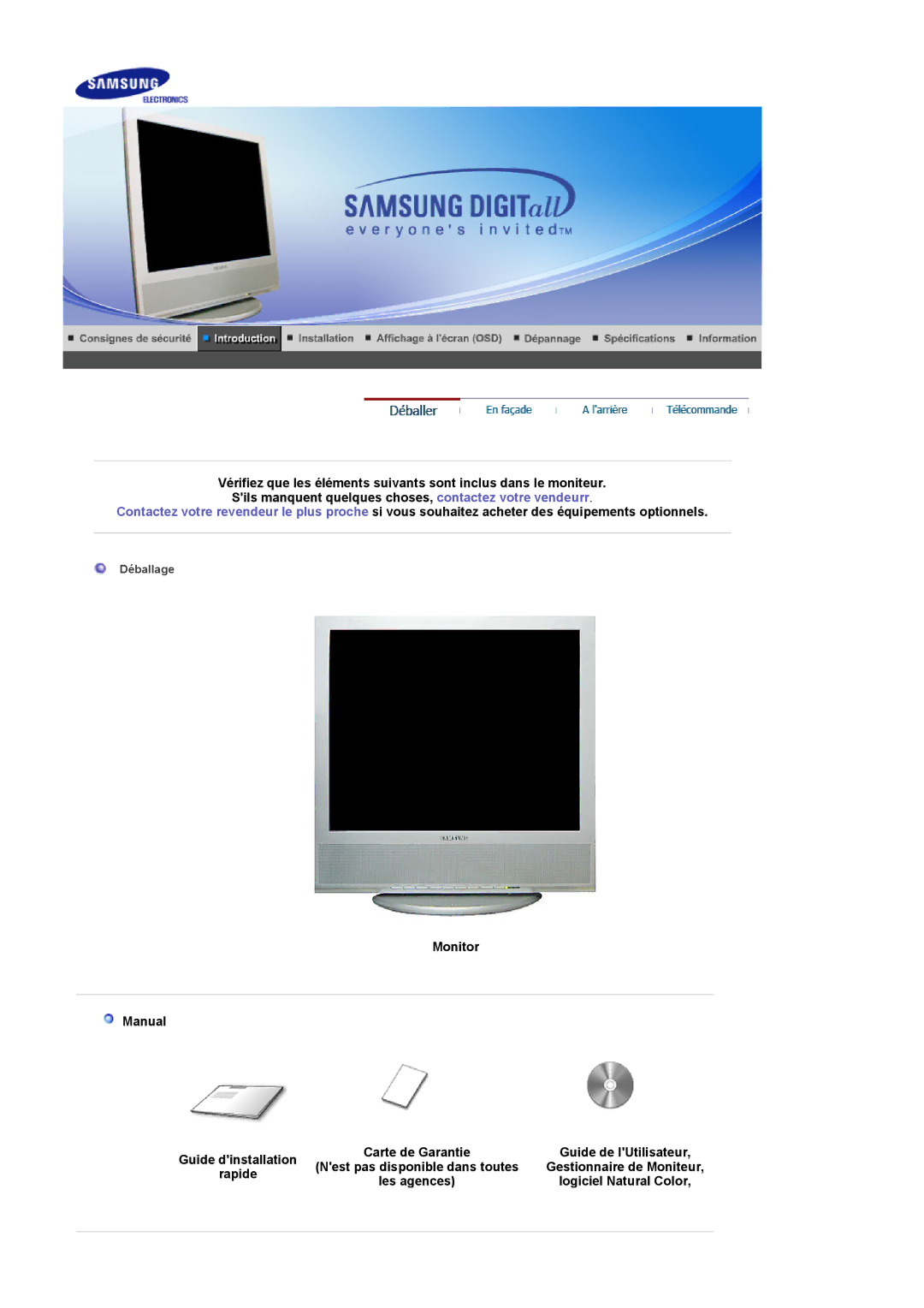 Samsung LS17MCASS/EDC manual Monitor Manual 