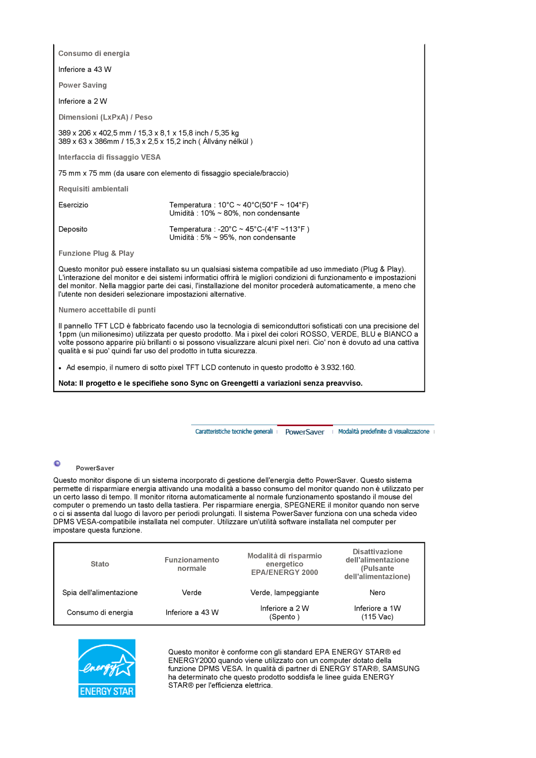 Samsung LS17MCASS/EDC manual Epa/Energy 