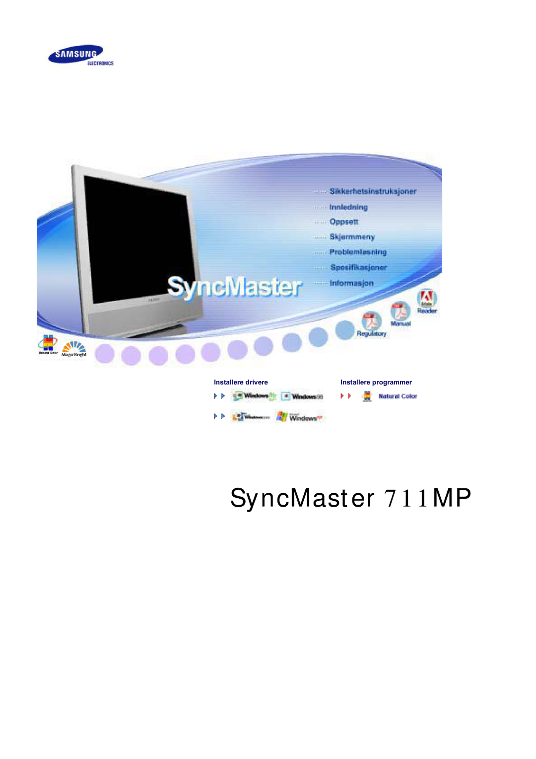 Samsung LS17MCASS/EDC manual SyncMaster 711MP 