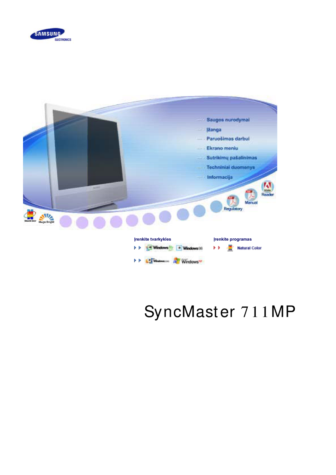 Samsung LS17MCASS/EDC manual SyncMaster 711MP 