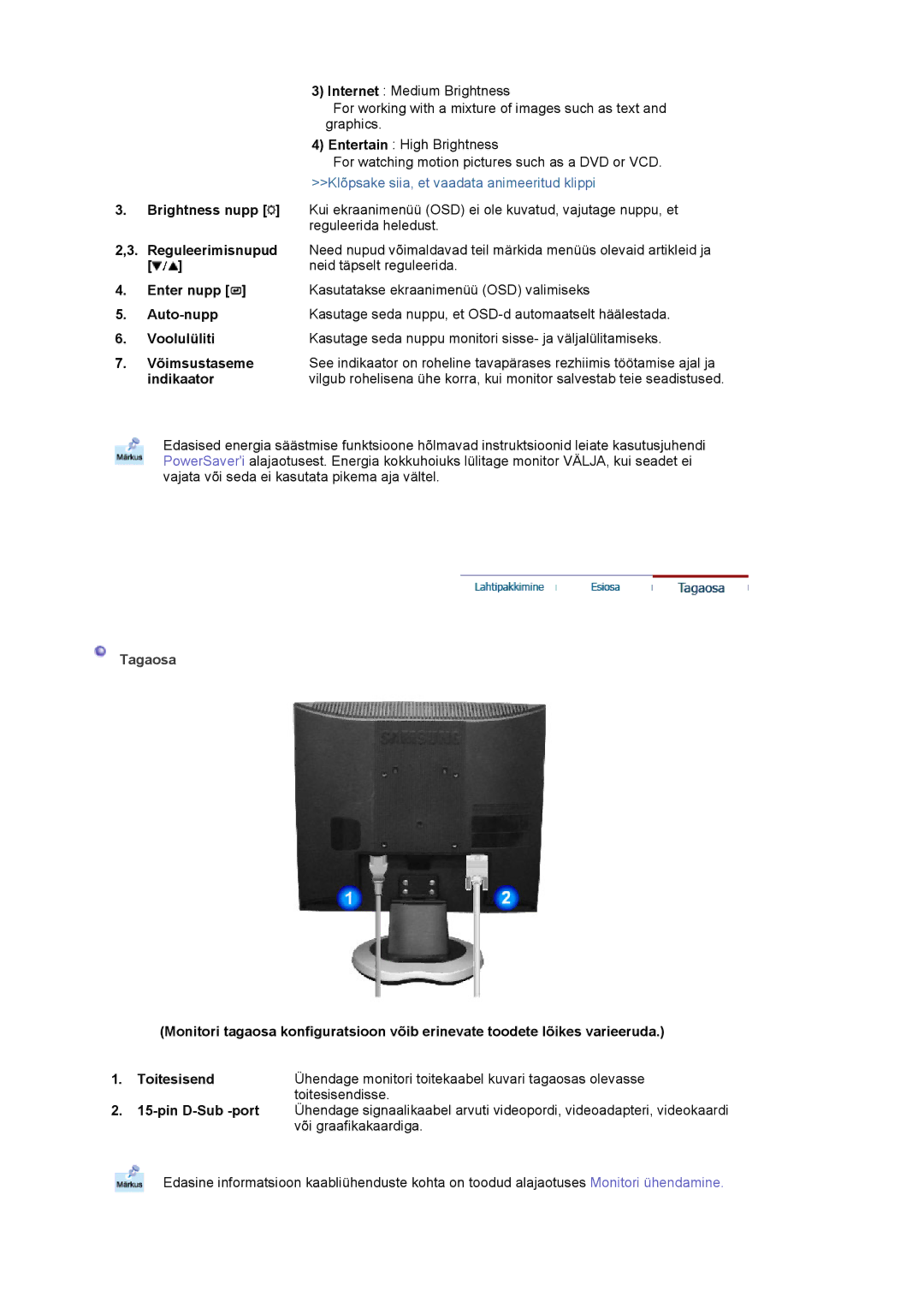 Samsung MJ17CSKS/EDC, LS17MJCTB/EDC, LS17MJCKN/EDC manual Indikaator, Tagaosa 