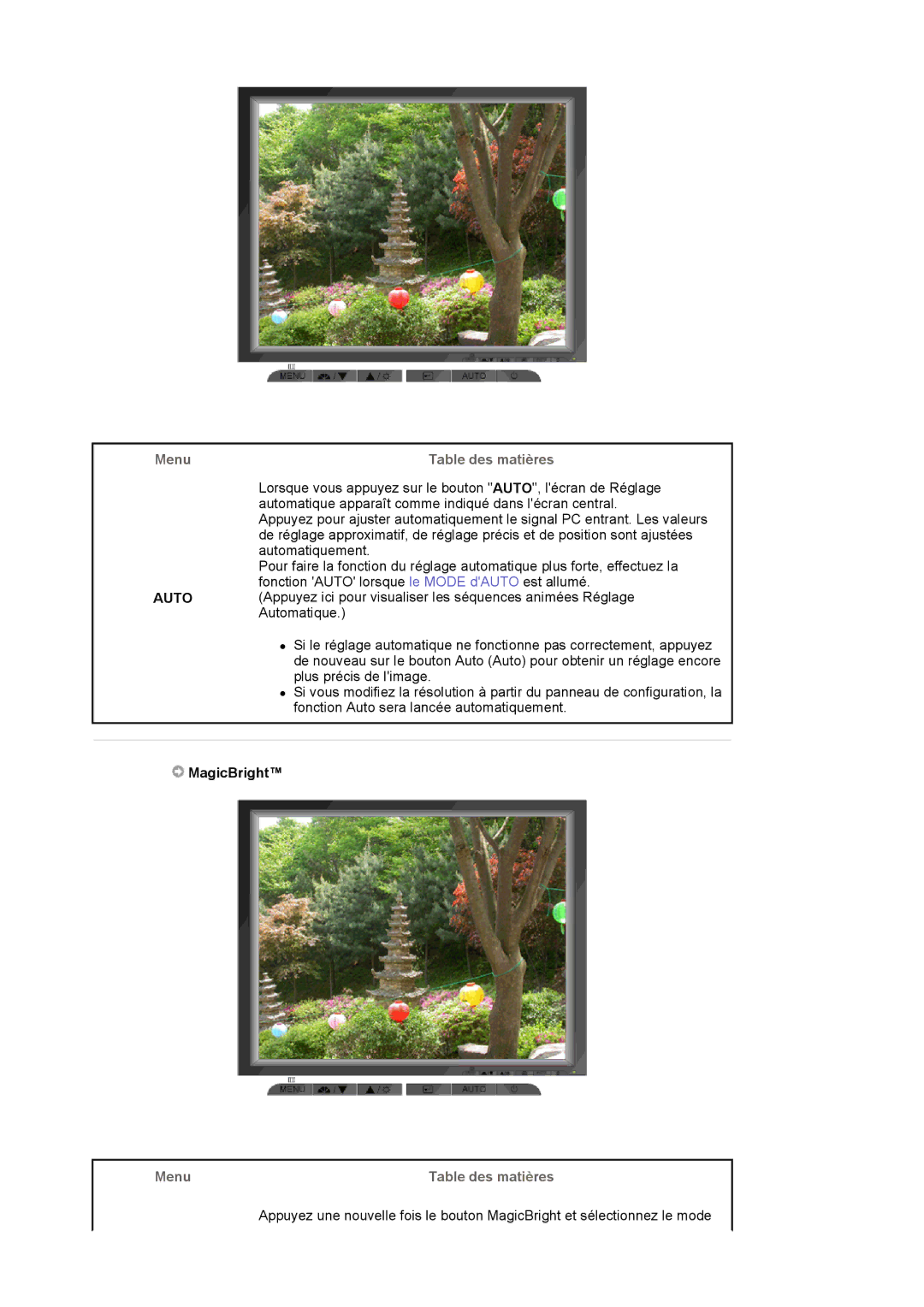 Samsung LS17MJLKS/EDC manual Menu, MagicBright 