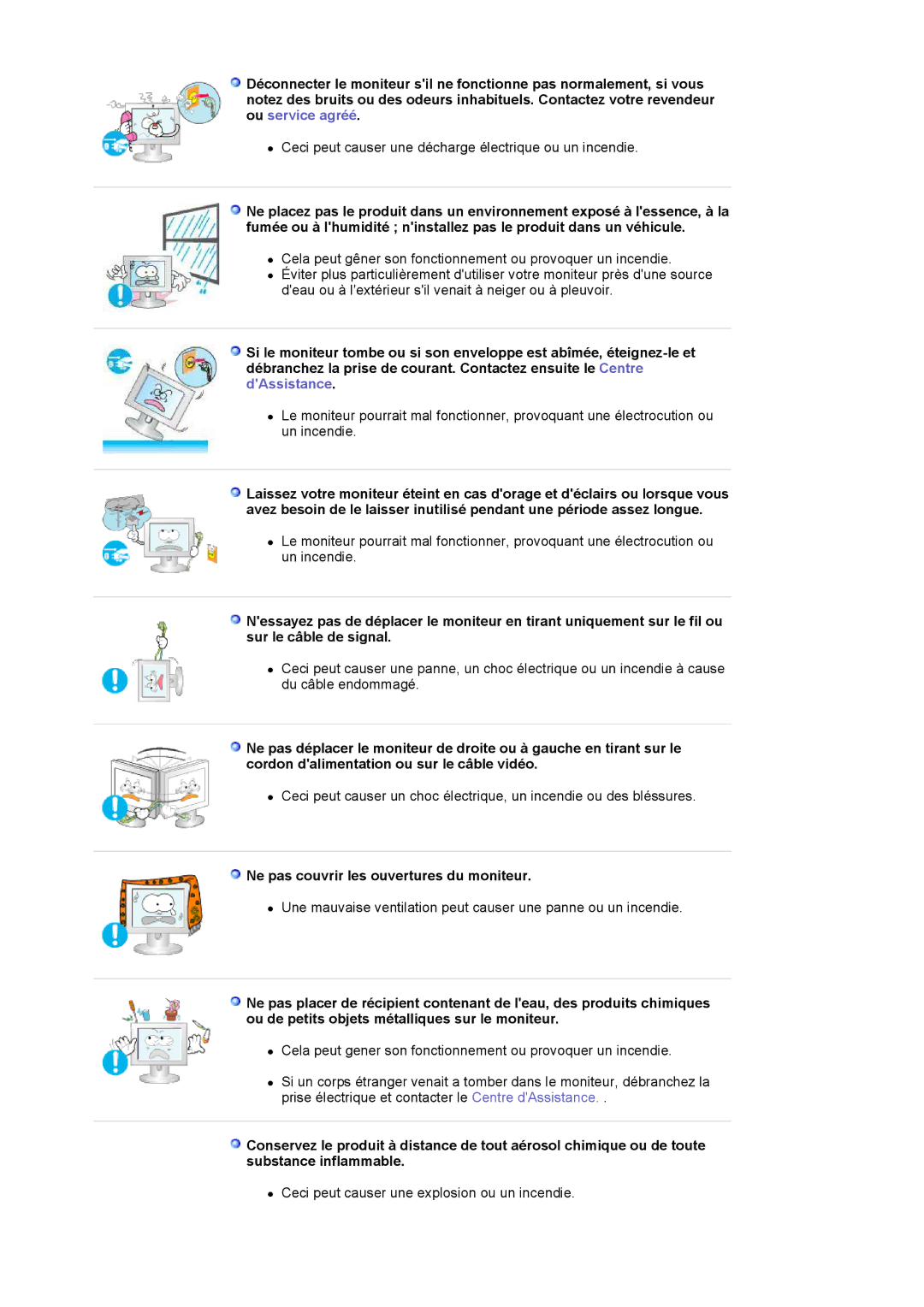 Samsung LS17MJLKS/EDC manual Ne pas couvrir les ouvertures du moniteur 