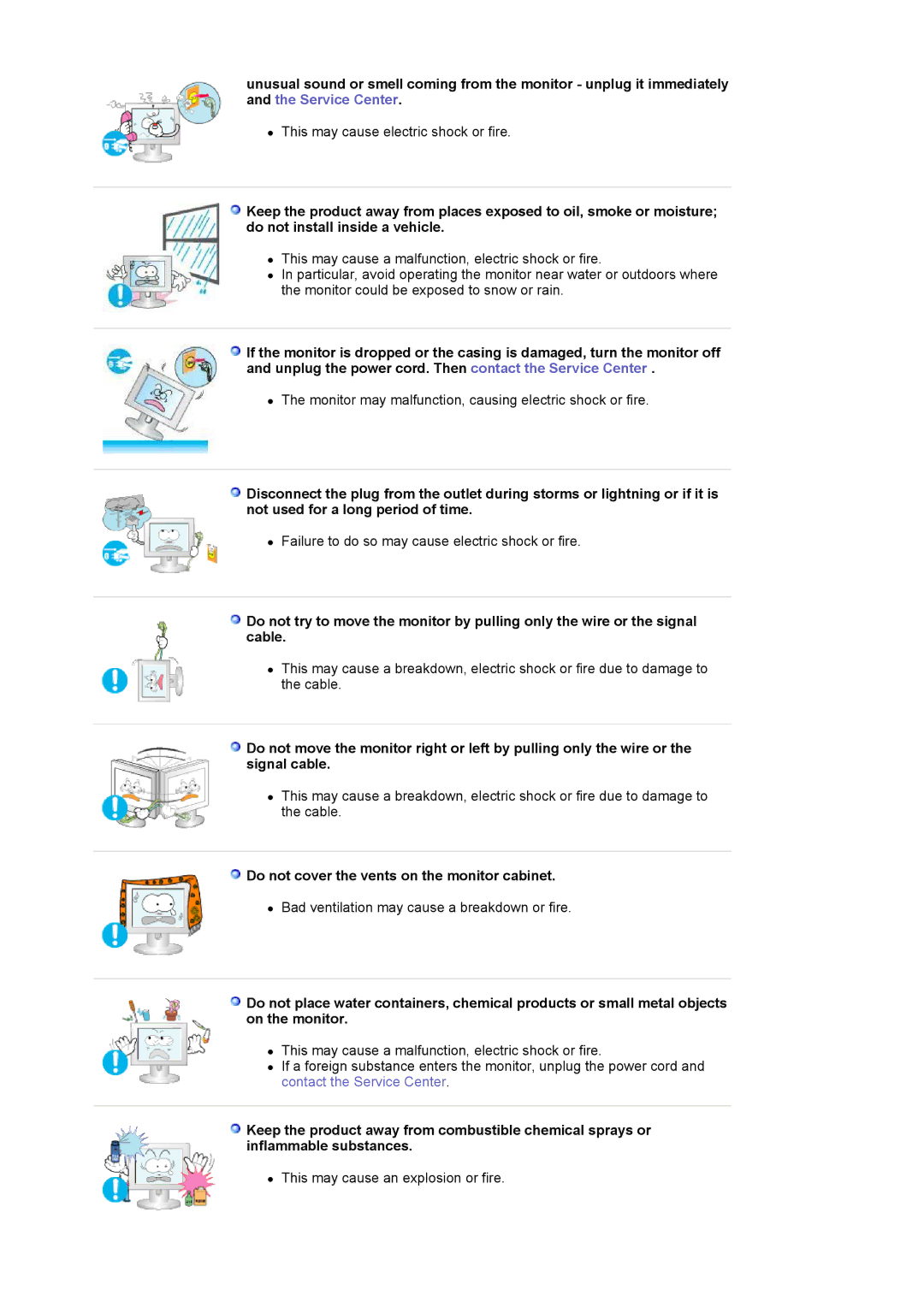 Samsung LS17MJLKS/EDC manual Do not cover the vents on the monitor cabinet 