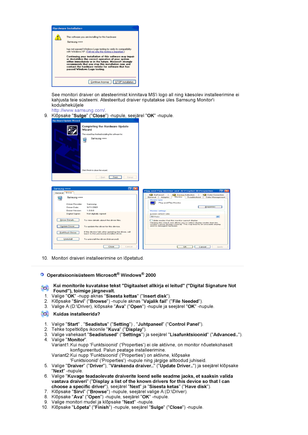 Samsung LS17MJLKS/EDC manual 