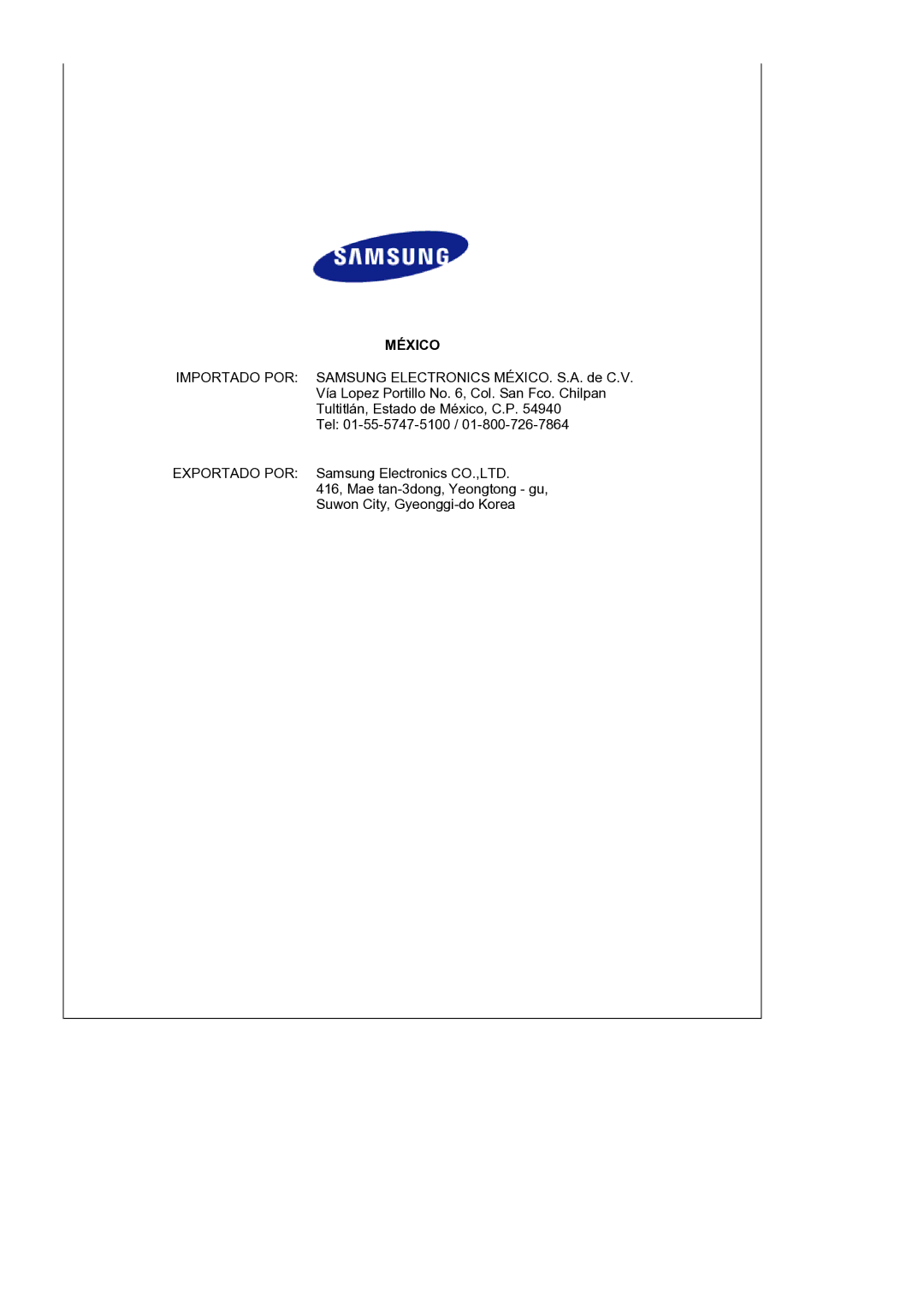 Samsung LS17MJLKS/EDC manual México 