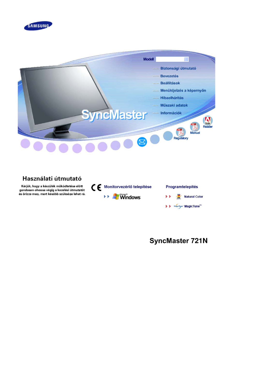 Samsung LS17MJLKS/EDC manual SyncMaster 721N 