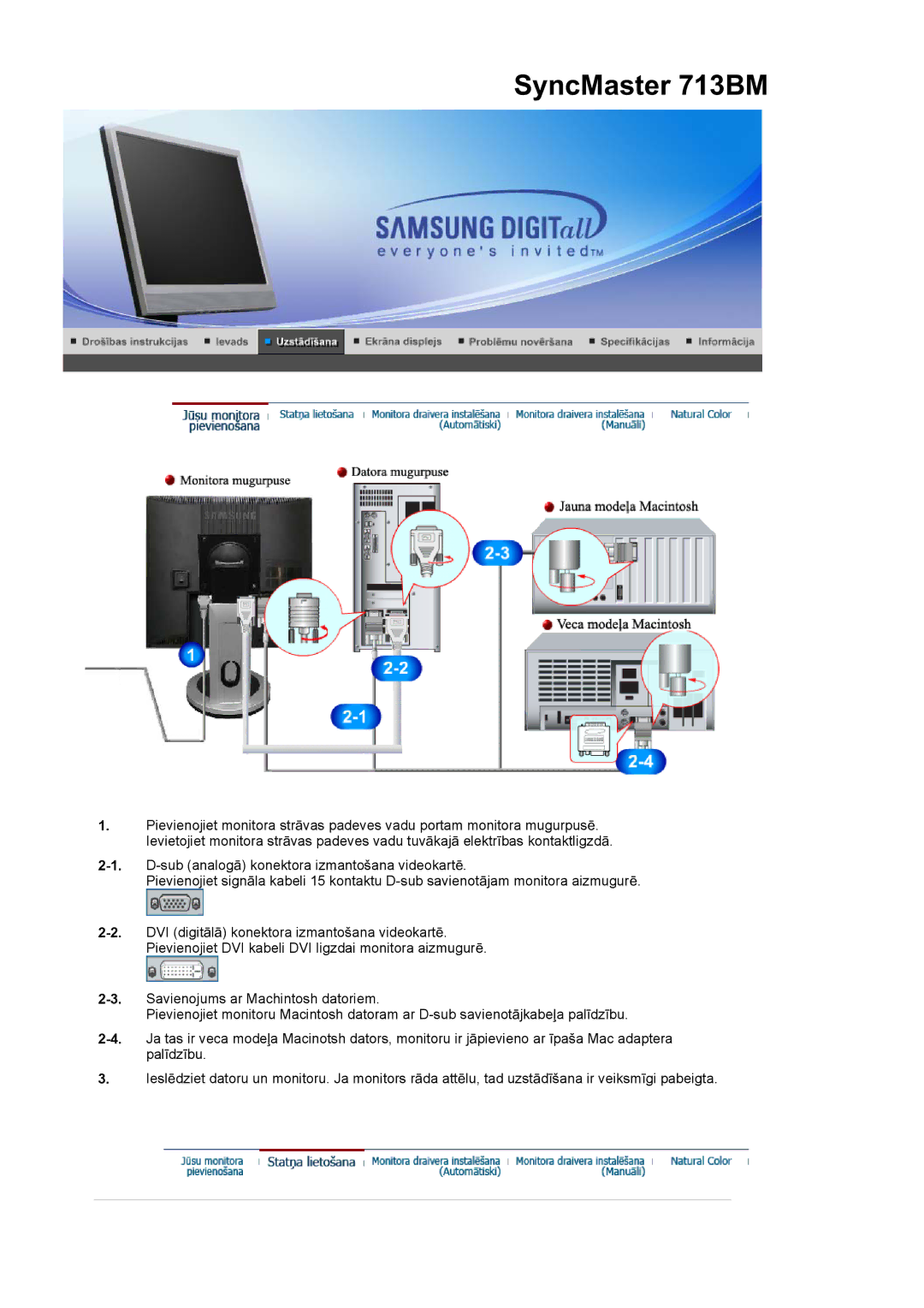 Samsung LS17MJSKS/EDC, LS17MJSKSZ/EDC manual SyncMaster 713BM 