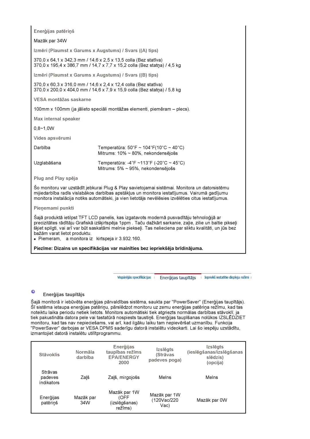 Samsung LS17MJSKSZ/EDC, LS17MJSKS/EDC manual Epa/Energy 