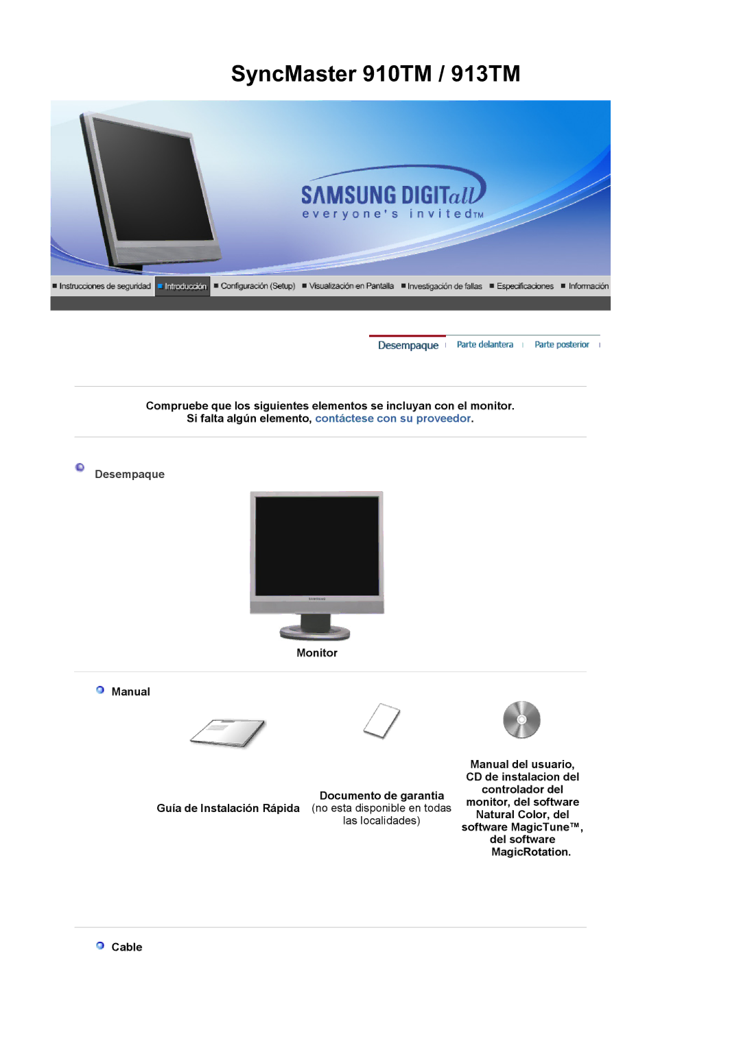 Samsung LS19MJSTS7/EDC, LS17MJSTSE/EDC, LS19MJSTSQ/EDC, LS17MJSKS/EDC, LS17MJSTSV/EDC, LS17MJSKSZ/EDC SyncMaster 910TM / 913TM 