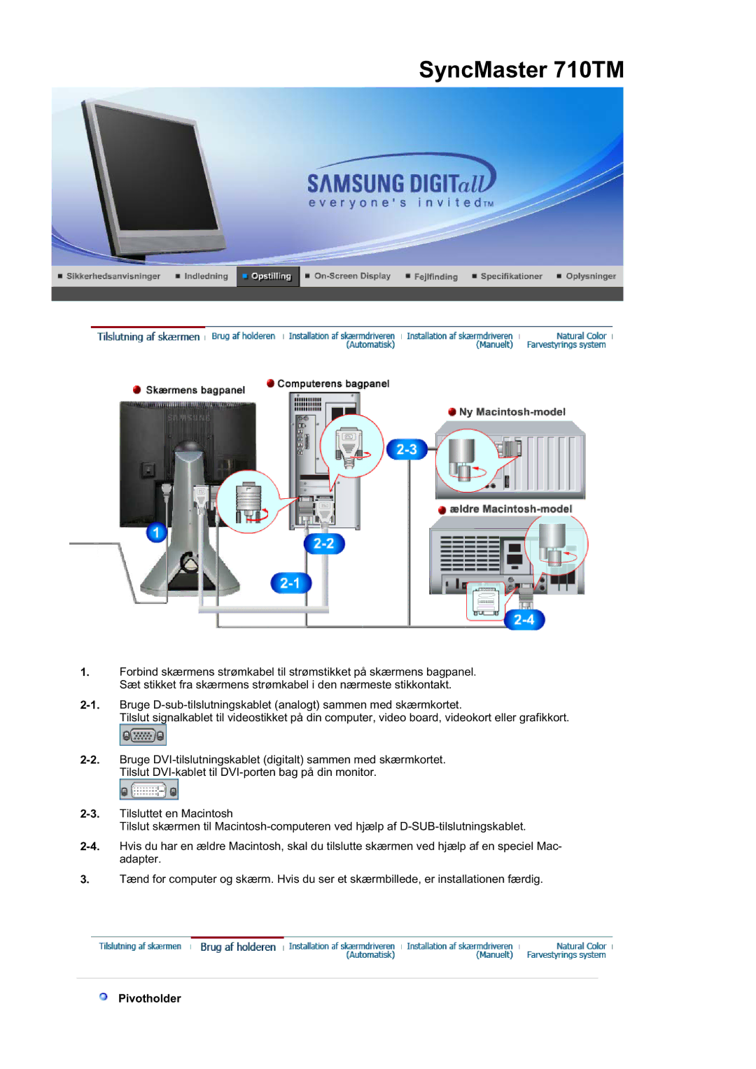 Samsung LS17MJSKS/EDC, LS17MJSTSE/EDC, LS19MJSTS7/EDC, MJ19MSTSQ/EDC, MJ17MSTSQ/EDC, LS19MJSTSH/EDC, LS19MJSTSQ/EDC Pivotholder 