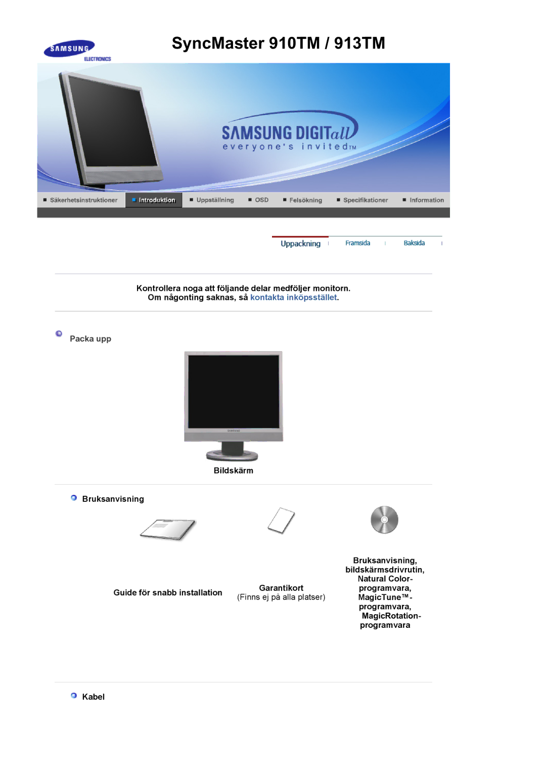 Samsung MJ19MSTSQ/EDC, LS17MJSTSE/EDC, LS19MJSTS7/EDC, MJ17MSTSQ/EDC, LS19MJSTSH/EDC, LS19MJSTSQ/EDC SyncMaster 910TM / 913TM 