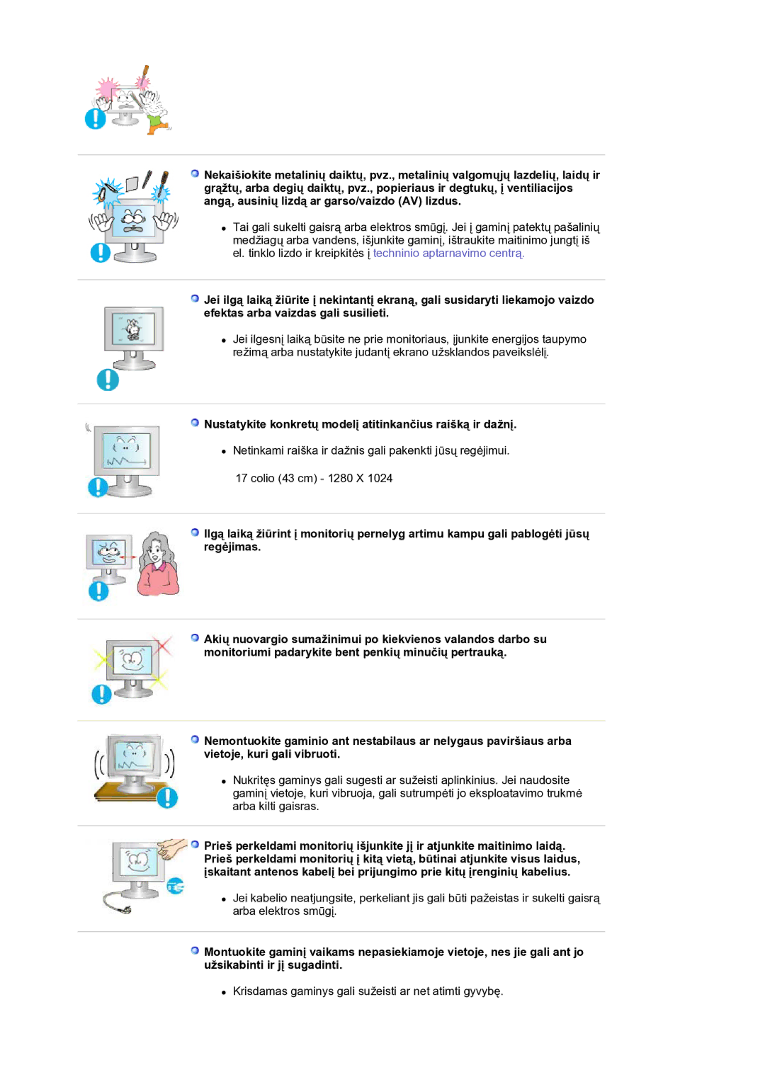 Samsung LS17MJVKS/EDC manual Nustatykite konkretų modelį atitinkančius raišką ir dažnį 