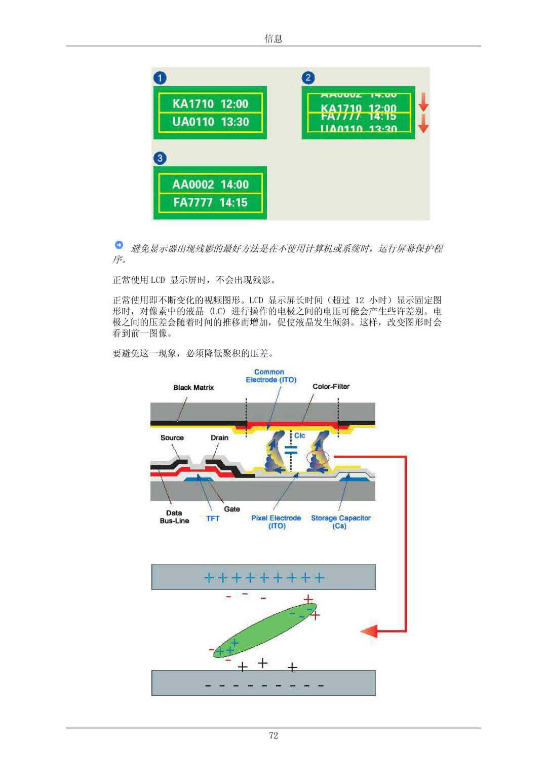 Samsung LS19MYBEBCA/EN, LS17MYBESCA/EN, LS19MYBESCA/EN, LS19MYBESQ/EDC, LS19MYBEBQ/EDC 避免显示器出现残影的最好方法是在不使用计算机或系统时，运行屏幕保护程 序。 