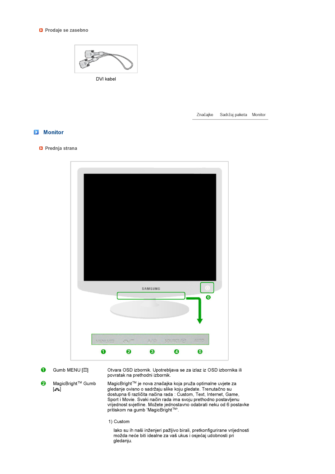 Samsung LS17PEASB/EDC, LS17PEASW/EDC, LS19PEBSBV/EDC, LS19PEBSBE/EDC, LS19PEBSWV/EDC manual Monitor, Prodaje se zasebno 