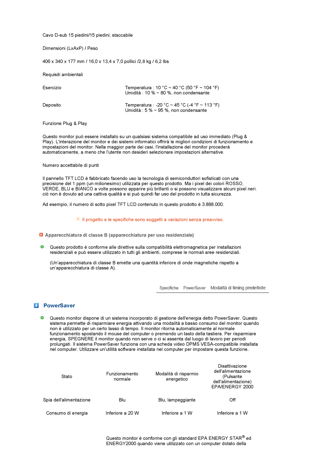 Samsung LS17PENSF/CLT manual PowerSaver, Epa/Energy 