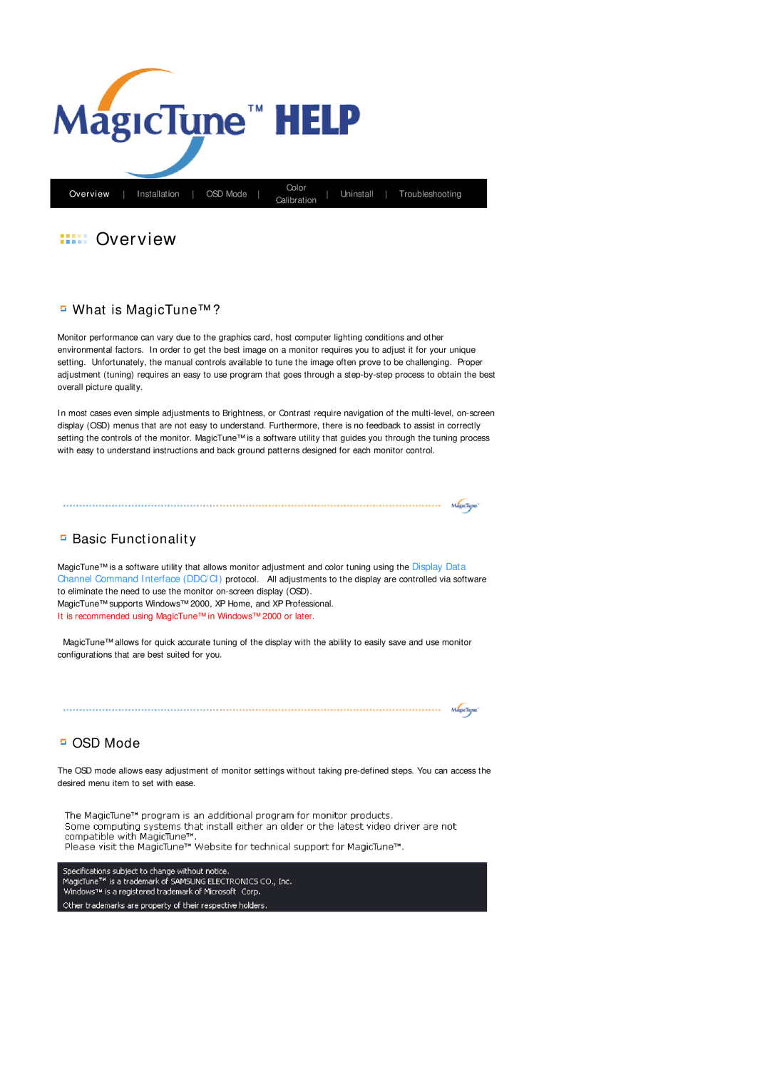 Samsung LS19PLMTSQ/EDC, LS17PLMSSB/EDC, LS17PLMTSQ/EDC, LS17PLMSKB/EDC, LS17PLMSSB/DZS manual Overview 