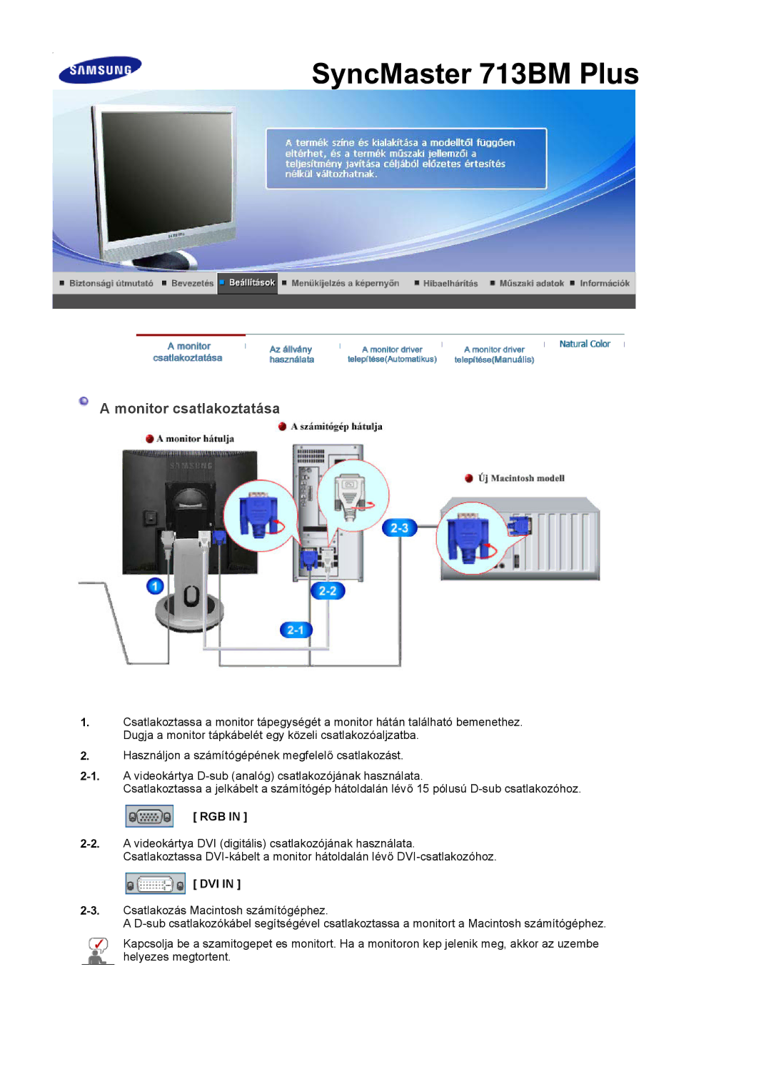 Samsung LS17PLMSSB/EDC, LS19PLMTSQ/EDC, LS17PLMTSQ/EDC, LS17PLMSKB/EDC manual SyncMaster 713BM Plus 