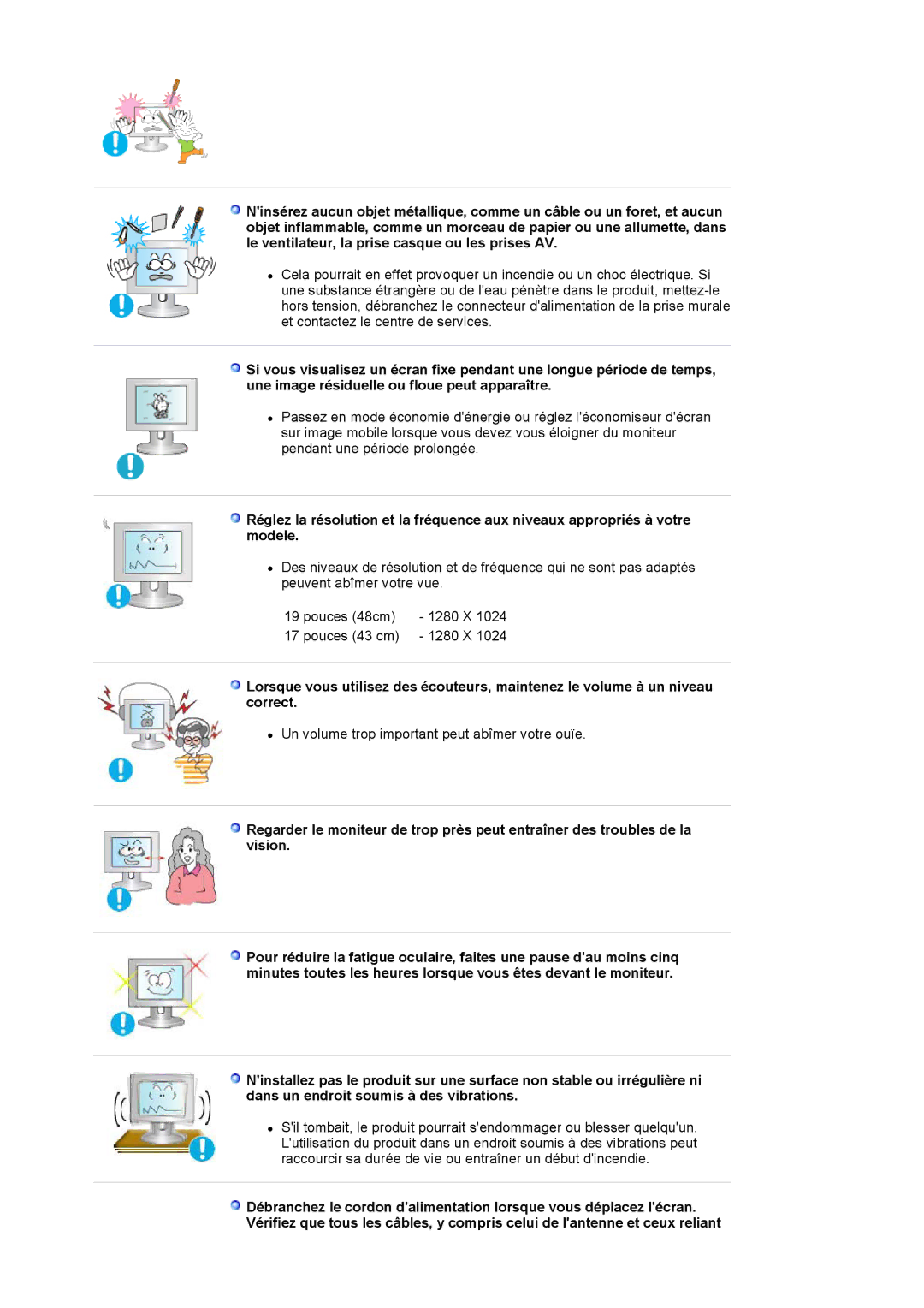 Samsung LS17PLMTSQ/EDC, LS17PLMSSB/EDC, LS19PLMTSQ/EDC manual Pouces 43 cm 