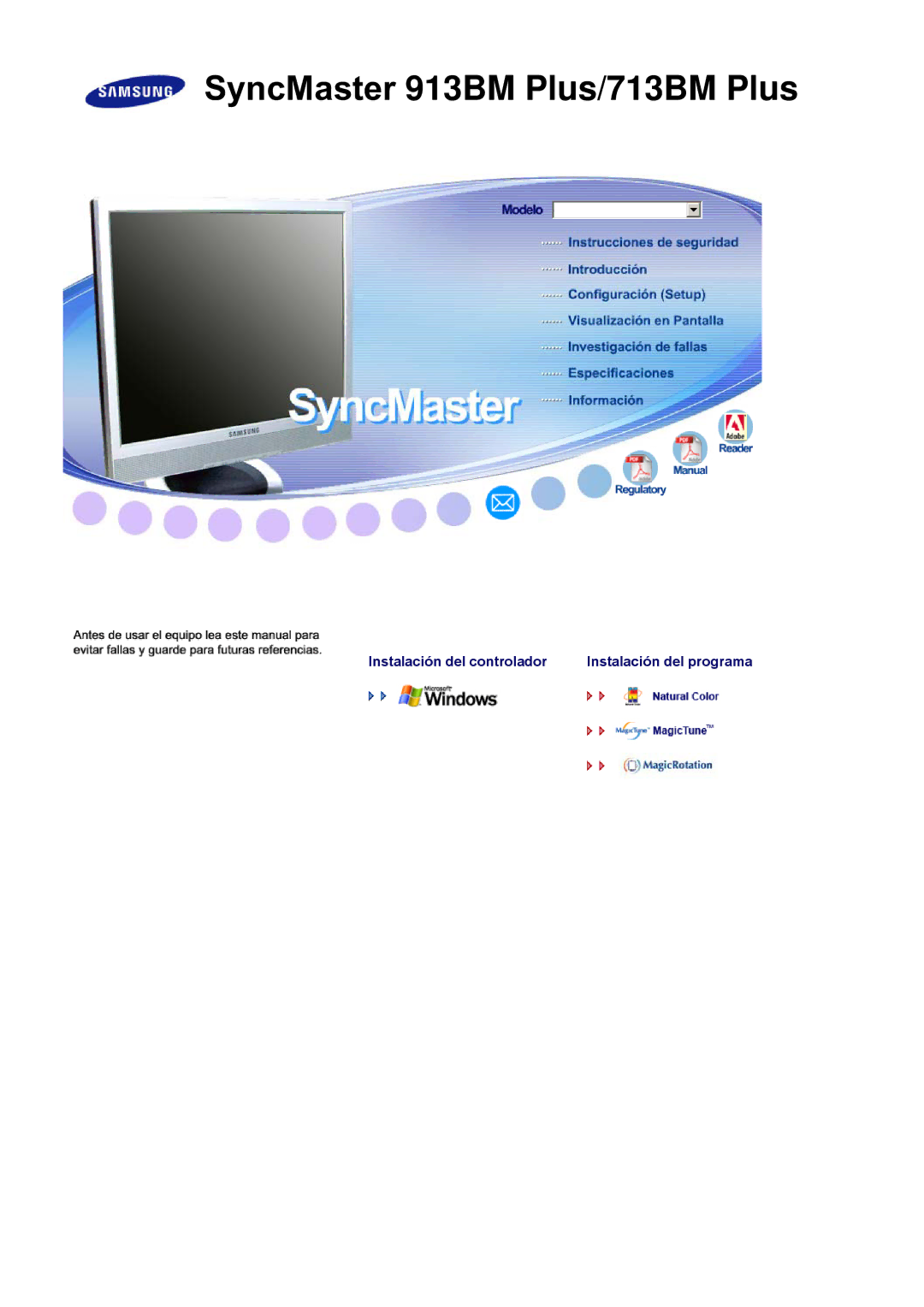 Samsung LS19PLMTSQ/EDC, LS17PLMSSB/EDC, LS17PLMTSQ/EDC manual SyncMaster 913BM Plus/713BM Plus 