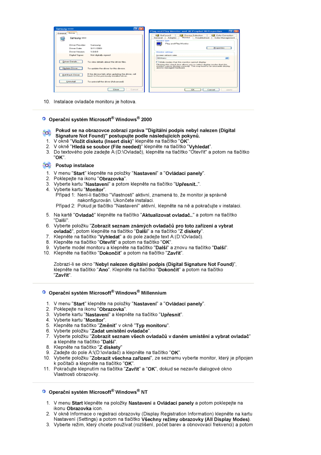 Samsung LS17PLMSSB/EDC, LS19PLMTSQ/EDC manual Postup instalace 