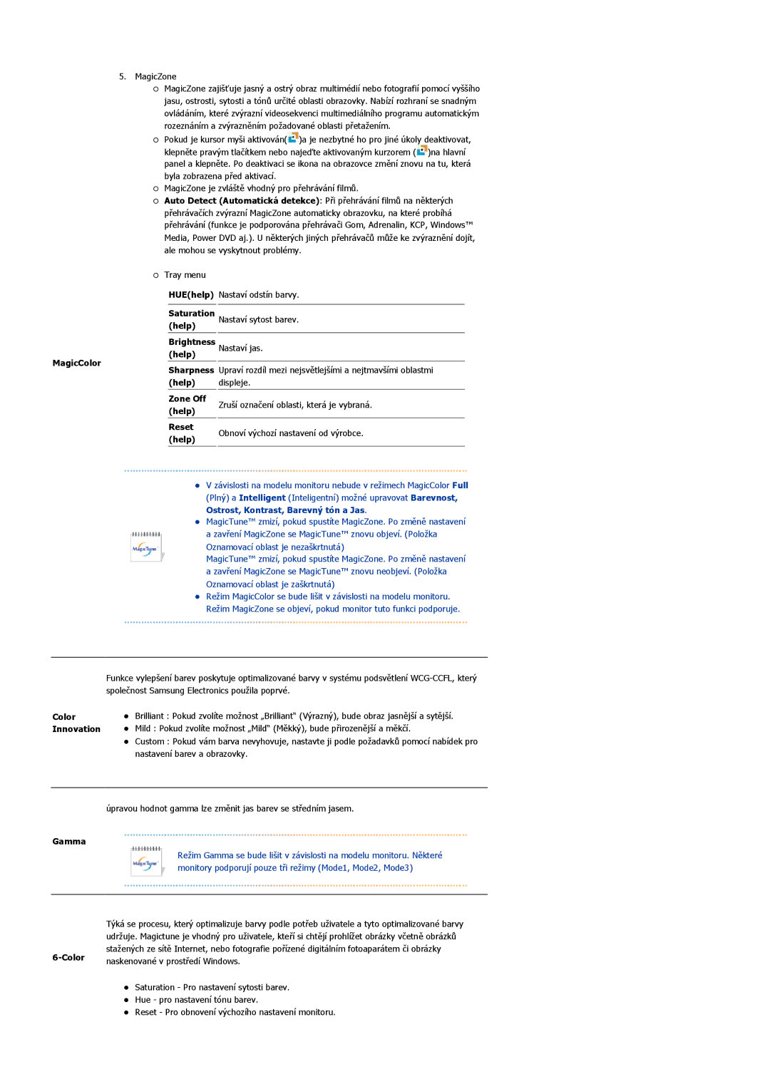 Samsung LS19PLMTSQ/EDC, LS17PLMSSB/EDC manual MagicColor 