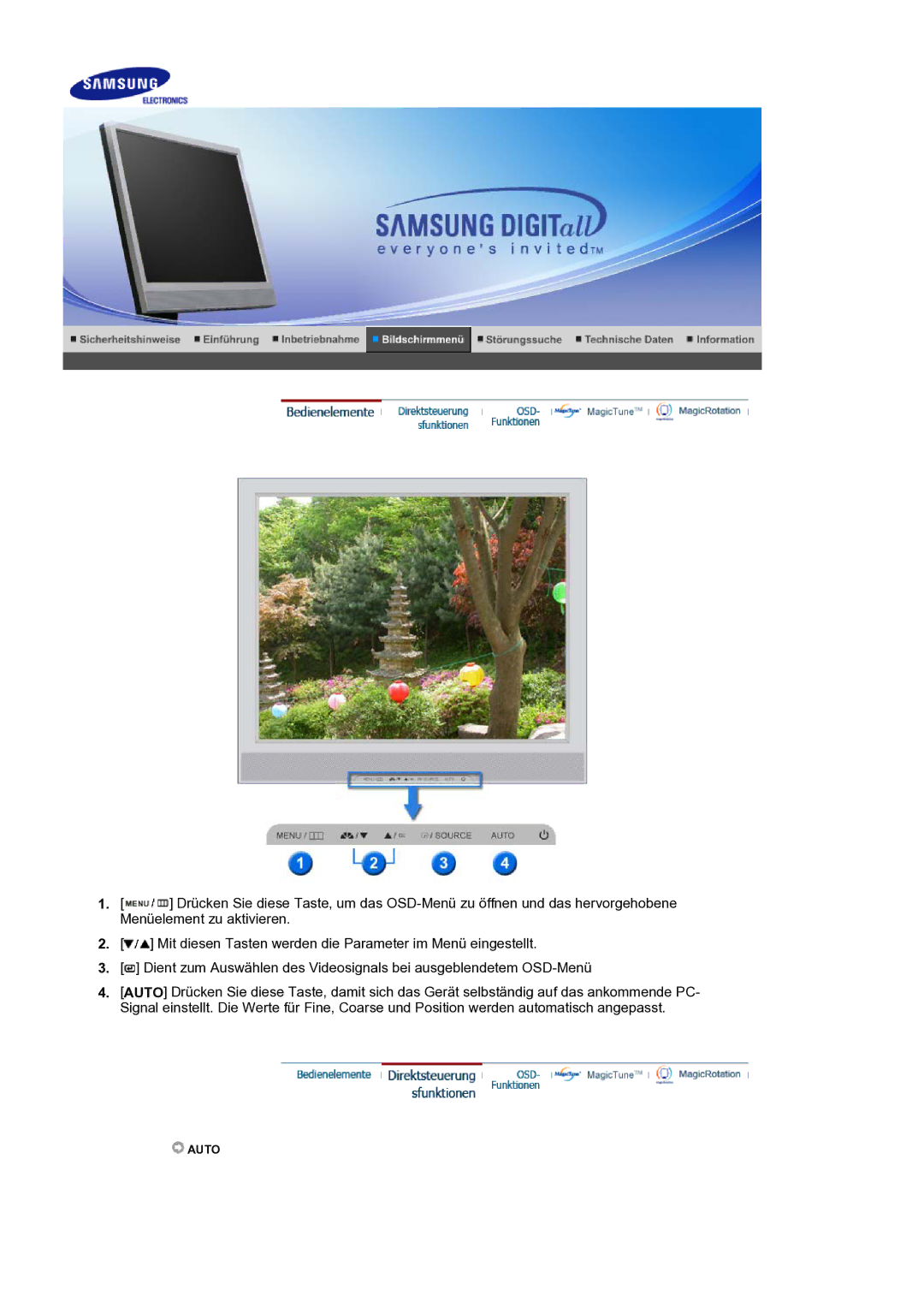 Samsung LS17SMTTS/EDC manual Auto 