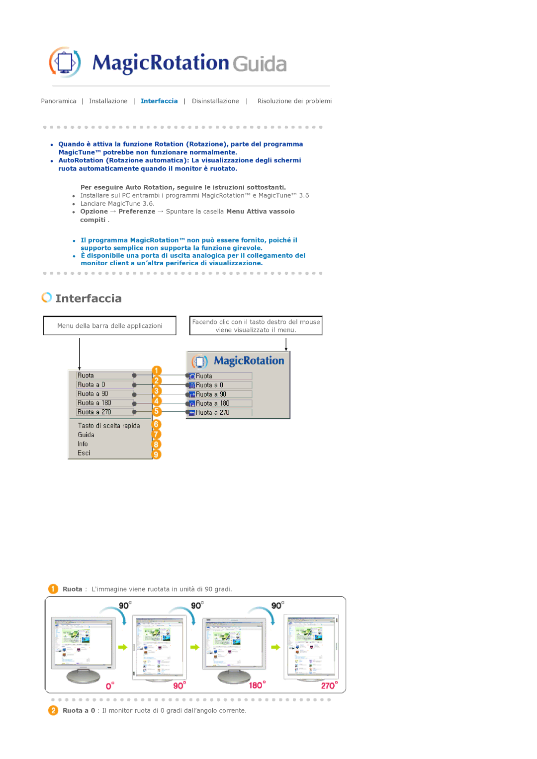 Samsung LS17SMTTS/EDC manual Interfaccia 