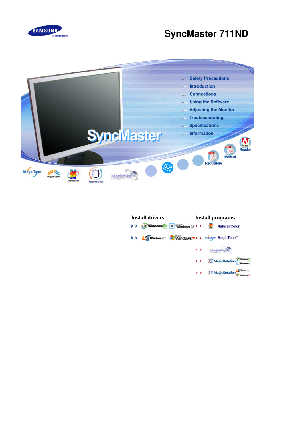 Samsung LS17SRTTSN/EDC manual SyncMaster 711ND 