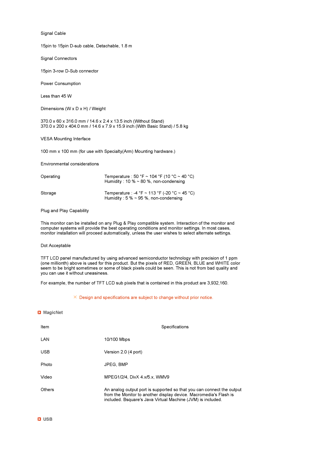 Samsung LS17SRTTSN/EDC manual MagicNet, Jpeg, Bmp 