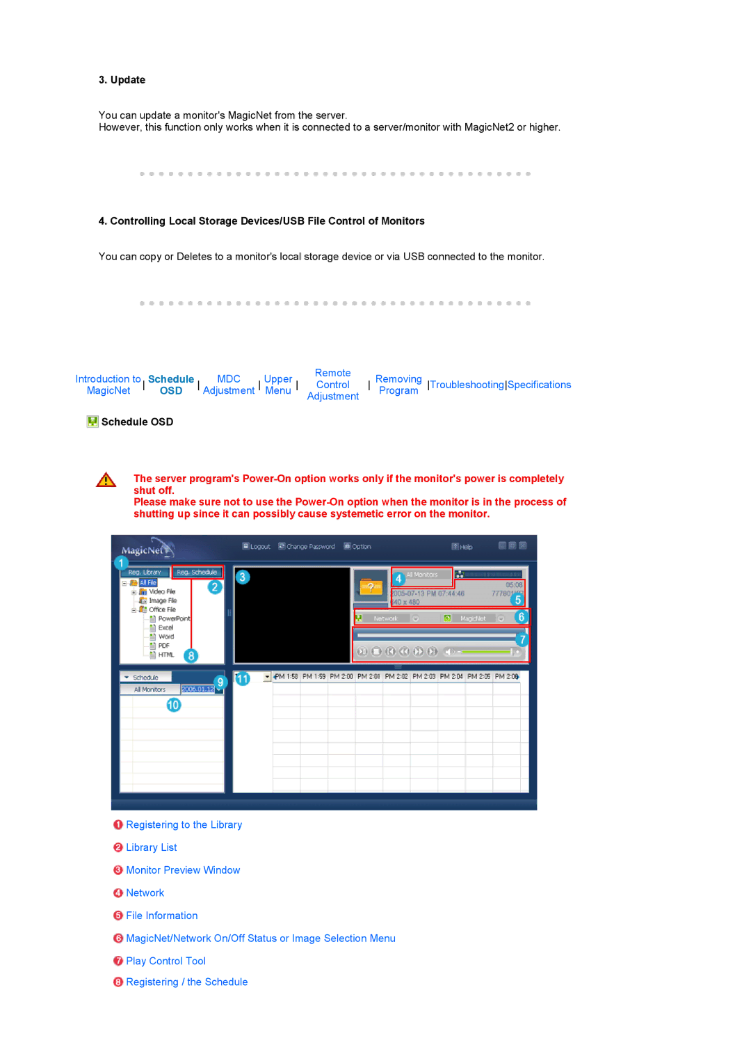 Samsung LS17SRTTSN/EDC manual Update, Schedule OSD 