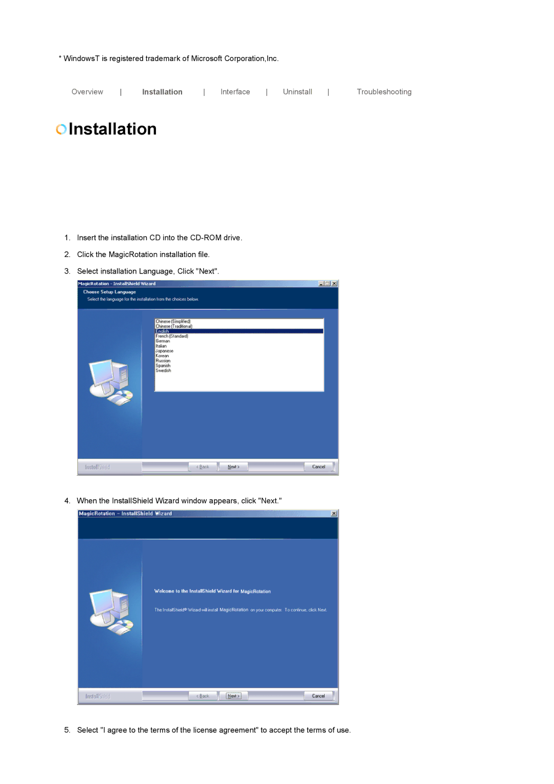 Samsung LS17SRTTSN/EDC manual Installation 