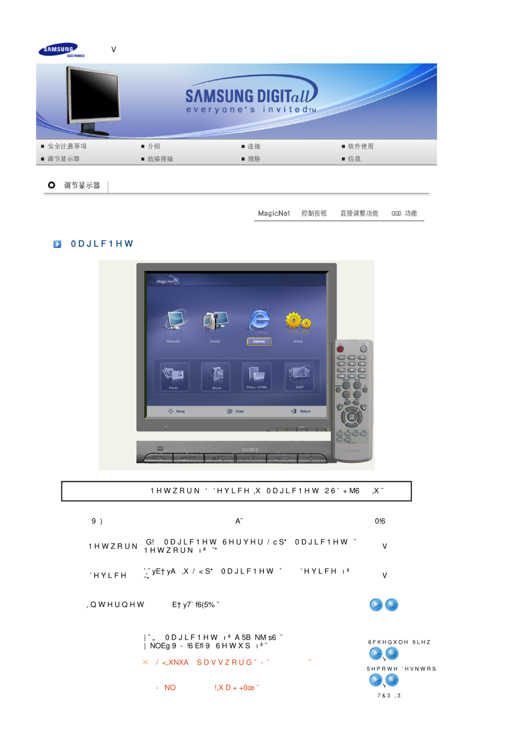 Samsung LS17SRTTSN/EDC manual MagicNet 