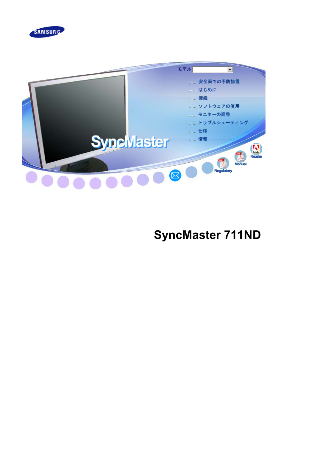 Samsung LS17SRTTSN/XSJ manual SyncMaster 711ND 