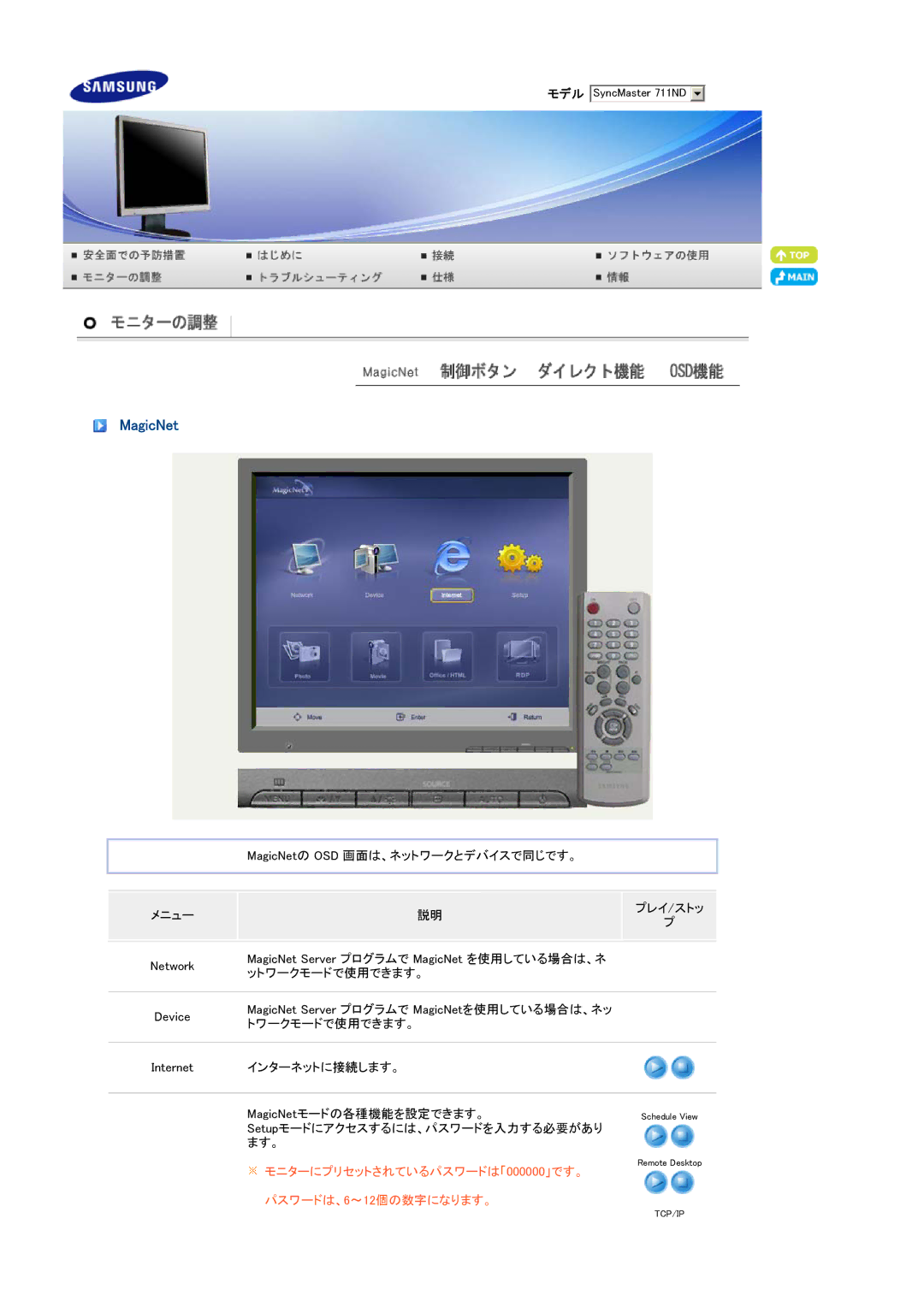 Samsung LS17SRTTSN/XSJ manual MagicNet 