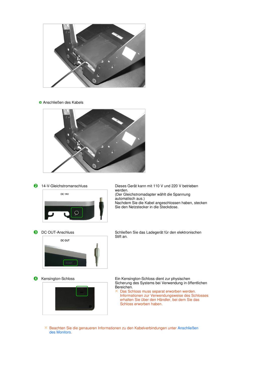 Samsung LS17TBTQS/EDC manual Bereichen 