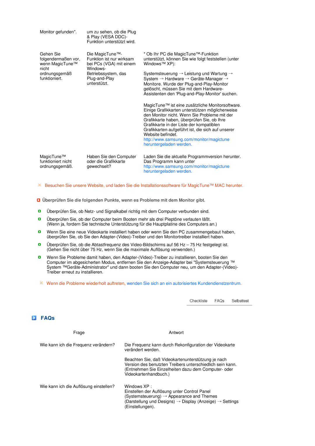 Samsung LS17TBTQS/EDC manual FAQs 