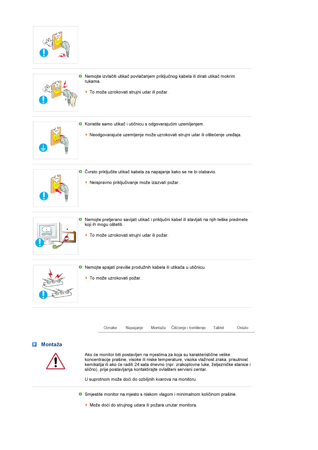 Samsung LS17TBTQS/EDC manual Montaža 